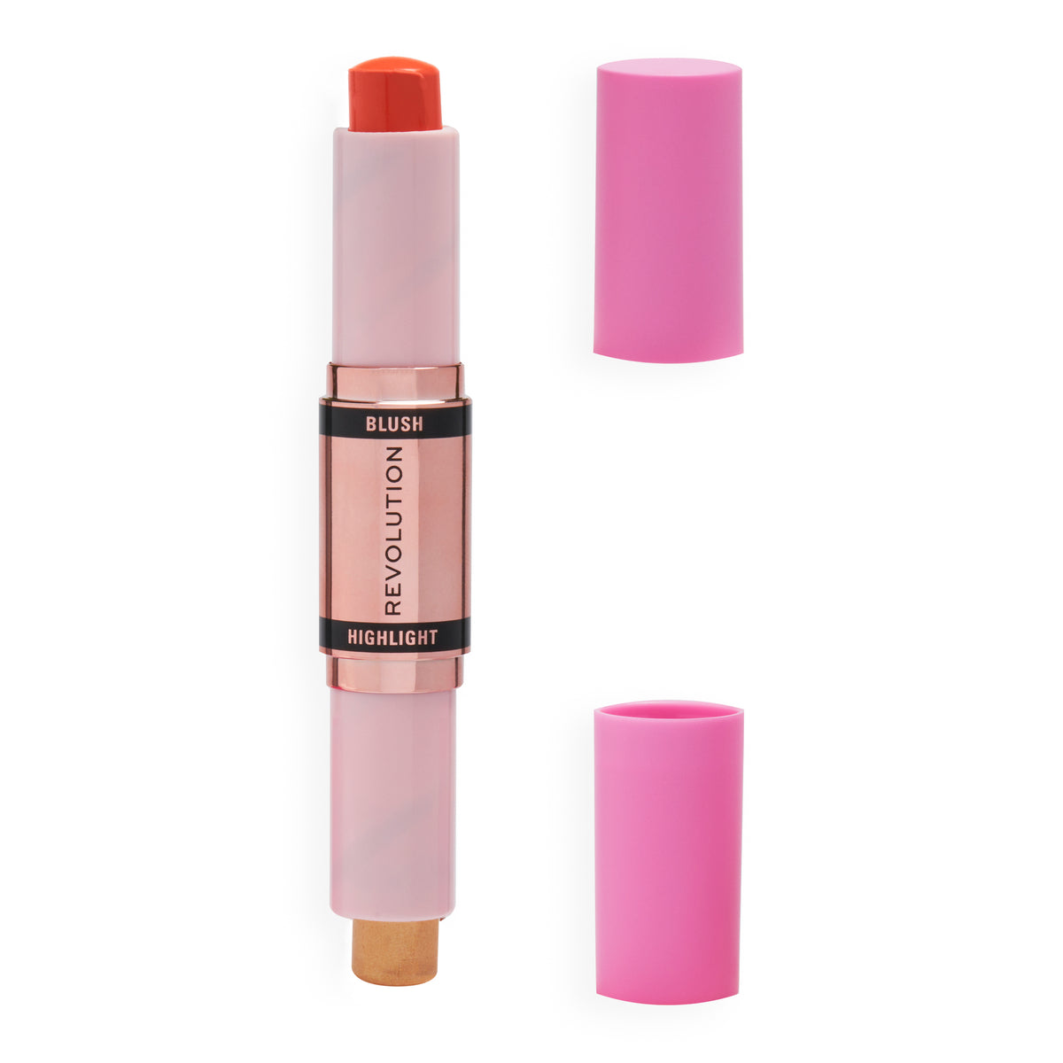 Revolution Blush & Highlight Stick Coral Dew