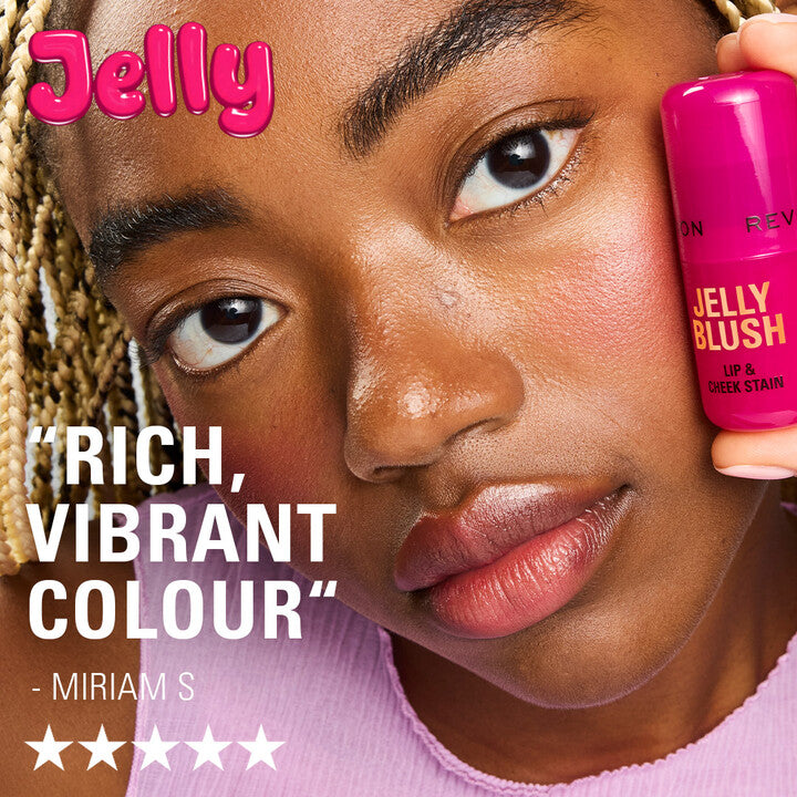 Revolution Jelly Blush Stick Lip and Cheek Stain Cherry Red