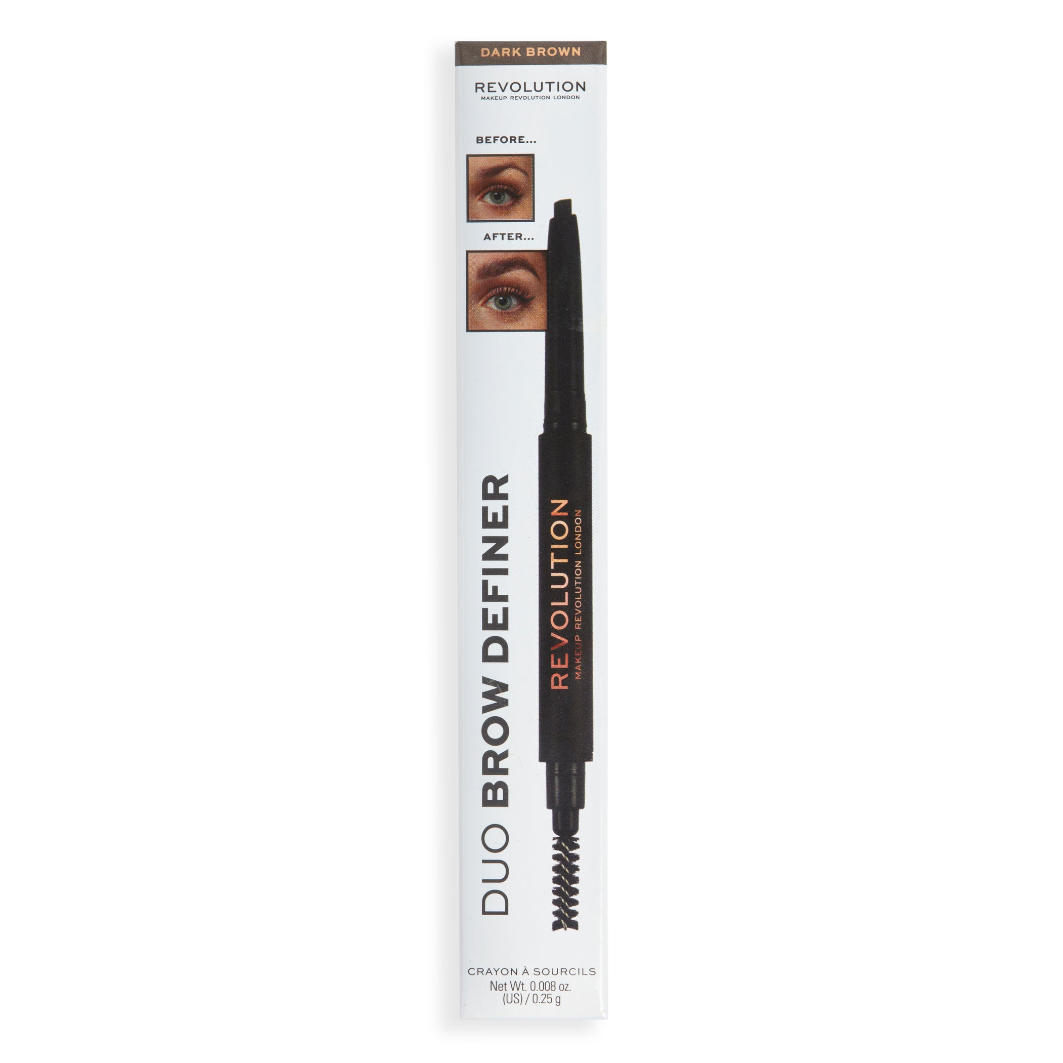 Revolution Duo Brow Pencil Dark Brown
