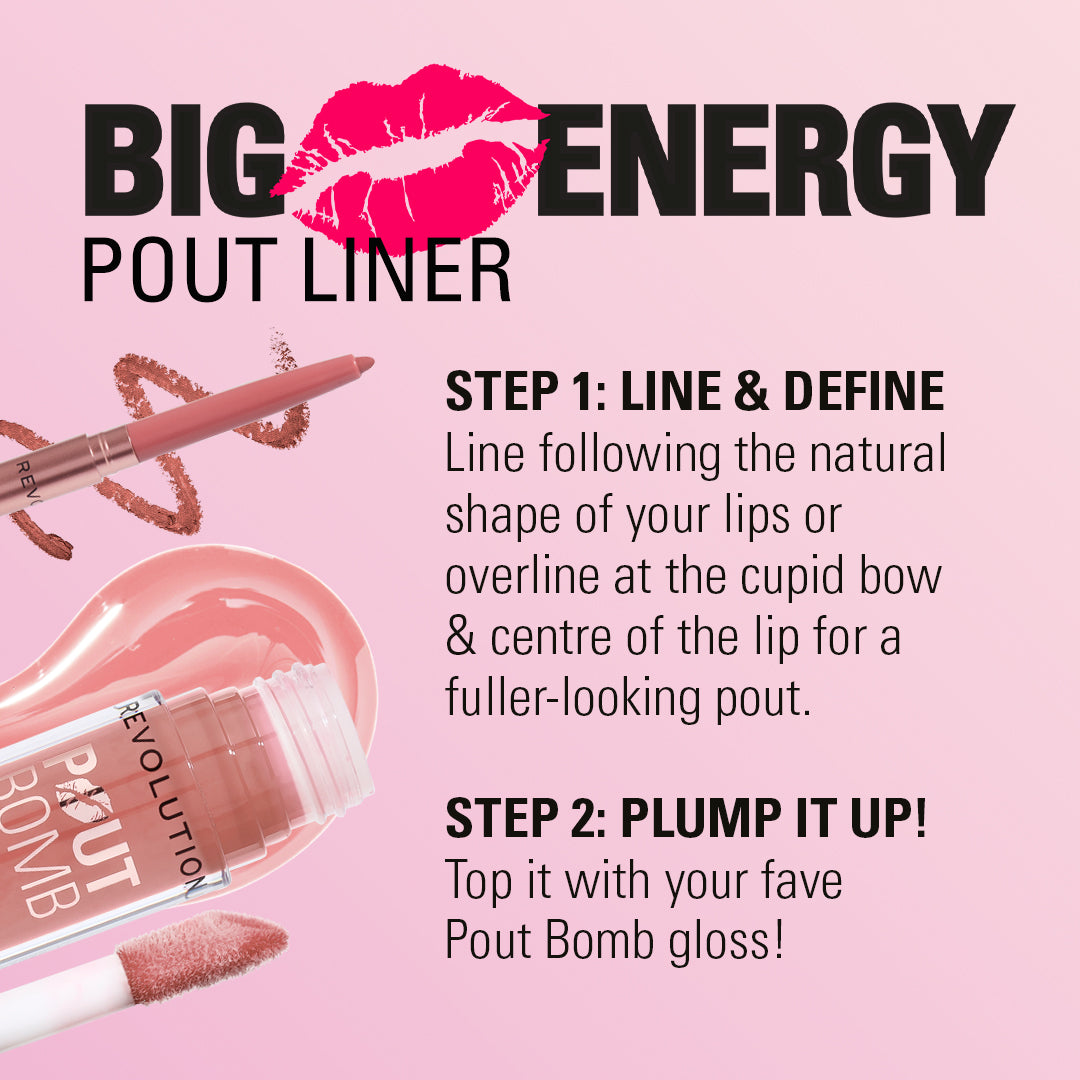 Revolution Pout Bomb Plumping Lip Liner Kiss Baby Pink