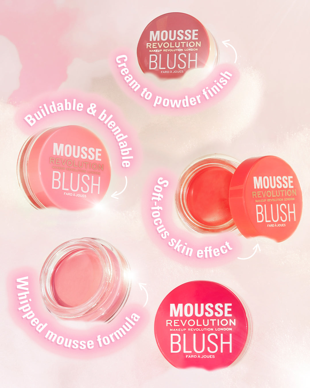 Revolution Mousse Blusher Juicy Fuchsia Pink