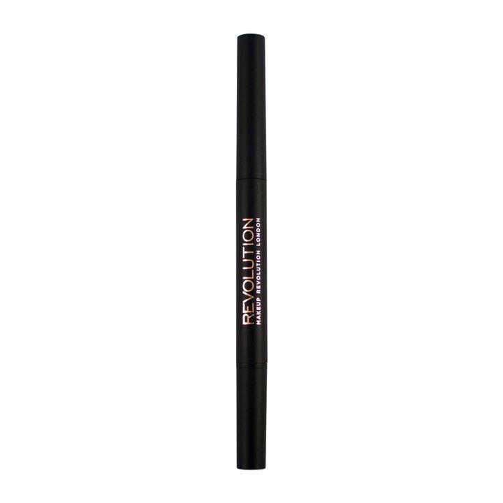 Revolution Duo Brow Pencil Medium Brown - BeautyBound.co.za